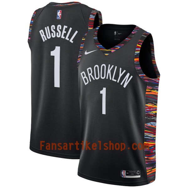 Brooklyn Nets Trikot D'Angelo Russell 1 2018-19 Nike City Edition Schwarz Swingman - Herren Brooklyn Nets Trikot D'Angelo Russell 1 2018-19 Nike City Edition Schwarz Swingman - Herren